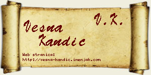 Vesna Kandić vizit kartica